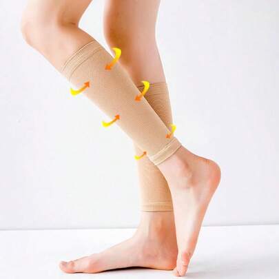 1 Pair 20-30mmHg Compression Leg Sleeves, Unisex Calf Compression Socks