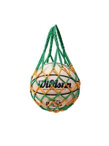 1 Stück Basketballnetz Tasche, dick & langanhaltend, Mesh Sportball Tasche - tragbares Einzelball Design, geeignet für Basketball, Fußball, Volleyball, Football, atmungsaktive Aufbewahrung mit Kontrastnaht, waschbar & wiederverwendbar, tragbare Aufbewahrung für Sportgeräte, geeignet für Innen- und Außenbereich, Strand, Training (Verschiedene Farben erhältlich)