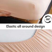 MCO Breathable Bed Sheets Set - Rayon Derived From Bamboo Sheets - Cool Bedding Set With 16" Deep Pocket (4 Pcs, King, Peach Pink) - 蜜桃粉01 - 查看 4