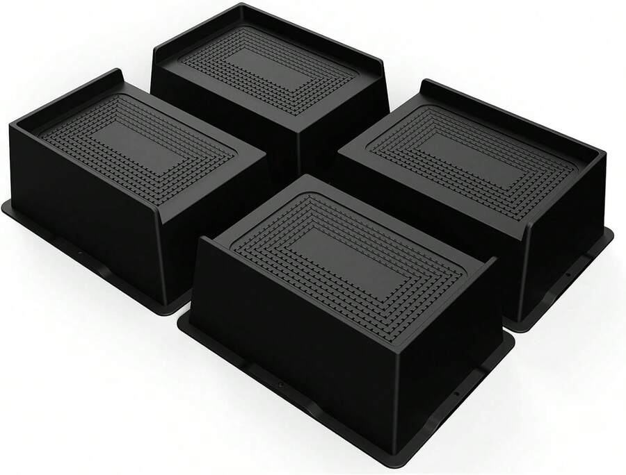 MYMULIKE Bed Risers 6 Inch Heavy Duty, Oversized Furnitures Risers 6 Inch Support 6000 Lbs, Bed Table Rising Blocks, Fits For Couch, Sofa, Chair, Furniture Lifts 4 Pack - 2 Inch - View 1
