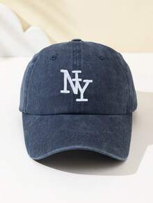 1pc Women's Overlapping NY Letter Embroidered Soft Top Baseball Cap, Fashionable & Personalized, Adjustable Fit, Suitable For Outdoor Sports, Travel, Camping, Gatherings, Vacation,Beach,Holiday - A - View 10