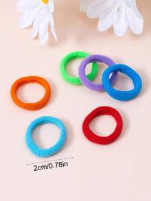 200/100/20 Băng đô nylon nhiều màu cho bé gái, dây buộc tóc co giãn cơ bản đơn giản, thích hợp cho học sinh dùng làm dây buộc tóc đuôi ngựa, sử dụng hàng ngày và dự tiệc - Nhiều màu - Xem 3