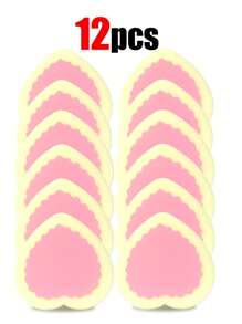 Set de 12 piezas Dispositivo de depilación indoloro con forma de corazón, esponja para exfoliación de la piel y eliminación del vello, lavable, equipo de depilación, dispositivo de depilación física, mousse de depilación para axilas, manos, piernas, apto para hombres y mujeres, esponja de depilación para el hogar para una piel suave