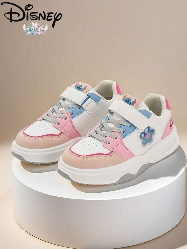 Disney Disney, Stitch IP Series, Little White Shoes 2025 Spring New Original Casual Sports Shoes Niche Thick Soled Board Shoes, Women's Shoes, Suitable For Various Occasions To Wear