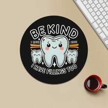 Mouse Pad Redondo com Base de Borracha Antiderrapante, Mouse Pad Engraçado Adequado para Computador Sem Fio, Laptop de Escritório, Decoração de Escritório Doméstico, Presente de Suprimentos de Escritório Fofos para Mulheres e Meninas