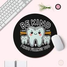 Mouse Pad Redondo com Base de Borracha Antiderrapante, Mouse Pad Engraçado Adequado para Computador Sem Fio, Laptop de Escritório, Decoração de Escritório Doméstico, Presente de Suprimentos de Escritório Fofos para Mulheres e Meninas