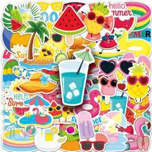 50 Pezzi Adesivi Estivi A Cartoni Animati, Adesivi Carini A Tema Spiaggia Tropicale, Adatti Per Decorare Bottiglie D'Acqua, Computer, Laptop, Telefoni Cellulari, Valigie, Laptop, Frigoriferi E Altro Ancora, Forniture Scolastiche, Ritorno A Scuola