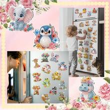 30pcs Cute Animal Rhinestone Diamond Painting Refrigerator Magnets, Botanical Crystal Art Fridge Magnet Set, Suitable For Beginner, Adults, DIY Home Decor, Housewarming Gifts - Multicolor - View 7