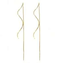 2pcs/Set S-Shaped Wavy Long Earrings For Women, Daily Match Party Accessory Casual Date Decoration