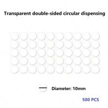 100pcs/500pcs:Double-Sided Adhesive Dots, Transparent And Residue-Free Double-Sided Circular Adhesive Dots, Thickened Circular Adhesive Dots, Adhesive Dots, Transparent Circular Reusable Adhesive Stickers, Transparent Adhesive, For Hanging Wall Pictures, Strong Adhesion For Car Ornaments, Refrigerator Stickers, Residue-Free Adhesive Circular Double-Sided Stickers That Do Not Damage Walls.