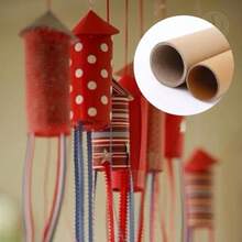 12 rollos de cartón vacíos de 2 tamaños, 1.2'' y 1.6'', para manualidades y proyectos de arte DIY, rollos de papel higiénico de cartón larga (marrón) - Marrón - Ver 6