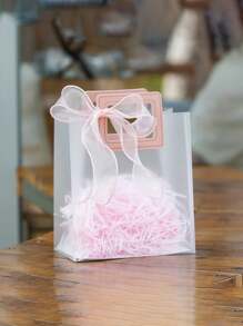 10/1 Bolso redondo transparente con efecto escarcha, bolsa de regalo del Día de San Valentín, bolsa de regalo de boda, bolsa de regalo de dama de honor con caramelos, bolsa de tienda de joyas, bolsa de regalo de dama de honor de boda