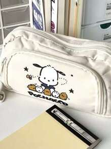 Sanrio 1 Pezzo Astuccio per penne Pochacco anime kawaii, custodia per matite simpatica cartone animato, scatola per cancelleria per studenti, borsa di grande capacità per cosmetici e articoli da regalo per il ritorno a scuola (alcune parti possono essere casuali), astuccio per matite, borsa per la scuola