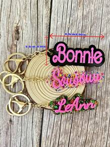 1 Custom Acrylic Keychain - 3D Name/Letter, Colorful Shiny Letter, Valentine's Day Gift, Backpack Tag, Women's Fashion Accessories Durable Glitter Key Chain, Cute Keychain Ornament, Glitter Effect, Bright Letter Customization, Personalization, Unique