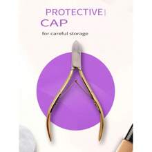 Professional Cuticle Nipper - Stainless Steel Precision Nail Trimmer For Manicure & Pedicure, Gold Tone Dead Skin & Hangnail Clipper, Salon-Grade Essential Tool,Nail Supplies,Nail Tools,Nail Art Tools,Back To School,Nails,Nail Tools For Press On Nails,Manicure Pedicure Tools