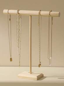 1pc Jewelry Rack, Earrings, Hair Accessories, Wooden Hanging Rack, Bracelet Display, Live Streaming Stall Stand, Bracelet Display Stand, Bracelet Bracelet Display StandFor Women Storage Organizer Travel Essentials Back To School