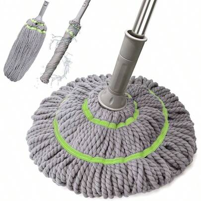 Trapeador Mágico Magic Mop autoexprimible acero inoxidable giratorio fácil exprimir trapeador plegable limpieza pisos seco húmedo casa trapeador multiusos sistema rotatorio resistente moderno
