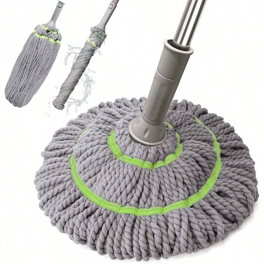 Trapeador Mágico Magic Mop autoexprimible acero inoxidable giratorio fácil exprimir trapeador plegable limpieza pisos seco húmedo casa trapeador multiusos sistema rotatorio resistente moderno