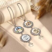 1 pieza Colgante personalizado con foto de mascota, llavero personalizado de mascota, llavero con foto personalizada, decoración de auto personalizada para mascotas, adecuado tanto para hombres como para mujeres que aman a los perros y gatos, acero inoxidable, diseño de gato, sencillez, moda