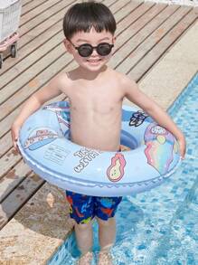 1 pieza Flotador de natación con forma de panda para niños, círculo inflable de dibujos animados para debajo del brazo para principiantes, equipo de natación de verano lindo y flotante