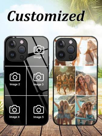 1pc Customizable Photo Glass Phone Case Compatible With Apple 16promax/16plus/16pro/16/11/11pro/11promax/12/12pro/12mini/12promax/13/13pro/13promax/13mini/14/14plus/14pro/14promax/15/15plus/15pro/15promax/7/8plus/Xr/Xs Max/X, Great For Gifts And Gatherings
