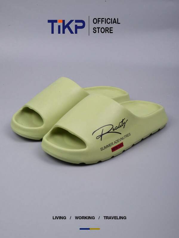 TIKP Men's Fashionable EVA Thick Bottom Slippers, Comfortable Anti-Odor Anti-Slip Beach Sandals For Men And Women