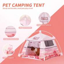 ITANDME Mini Camping Zelt für Hamster, Hamsterhaus ohne Aufbau, leicht und einfach zu reinigen, geeignet für Mäuse, Hamster, Fancy Ratten, Streifenhörnchen und Meerschweinchen