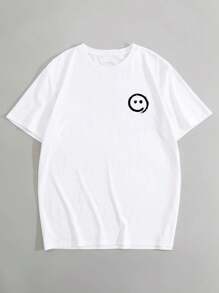 200g Cotton T-Shirt 2025 Men's New Short Sleeve Cotton Holiday Pattern Short Sleeve