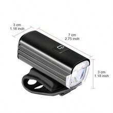 Luz Frontal de Bicicleta LED Recarregável USB de Alta Luminosidade, Luz de Ciclismo de Alta Intensidade Potente, Material de Liga de Alumínio, 5 Modos de Iluminação, Equipamento de Lanterna para Bicicleta de Montanha e Scooter