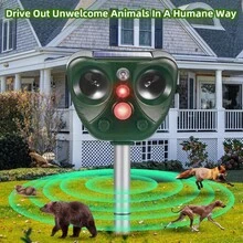 2025 Upgraded Solar Animal Repeller Outdoor Outdoor Skunk Repeller For Yard Dog Repeller Raccoon Repeller Squirrel Repeller Solar Animal Repeller (2 Pack) - Green - View 4