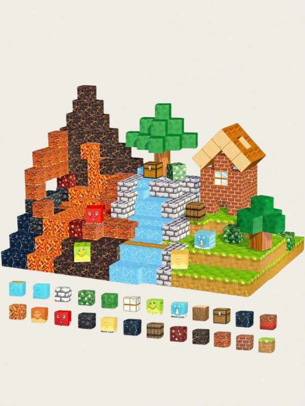 2025 Creative Magnetic Building Blocks Montessori Toddler Christmas Birthday Gift, Creative Puzzle Education Assembly Model,Suitable For Boys And Girls Aged 3 4 5 6 7 8 9 10+