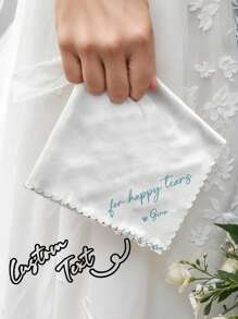 Personalized Custom Keep Your Together Handkerchief Wedding Day Father Mother Of The Bride Or Groom Parents Present Bridal Shower Bridesmaid Groomsmen Keepsake Gift, Reusable, Multi-Functional, Ornamental, Stylish, Exquisite, Personalized, Unique,