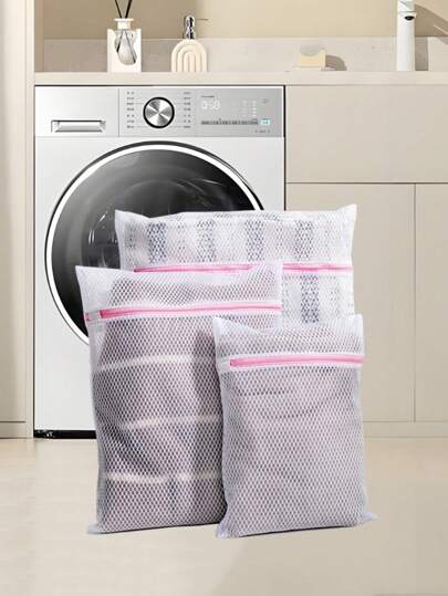 1/3/4/6 peças, Saco especial para roupa suja para máquina de lavar, Saco anti-envoltório para roupa íntima e sutiã, Roupas e roupas íntimas anti-deformação colocadas em um saco de lavagem