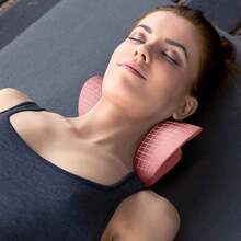 Neck And Shoulder Relaxer, Cervical Traction Device For TMJ Pain Relief And Cervical Spine Alignment, Chiropractic Pillow Neck Stretcher(Pink) - Pink - View 2