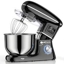 THREEKEY 1pc 6.2-Quart 660W Stand Mixer, 6-Speed Tilt-Head Kitchen Electric Mixer With LCD Touch Screen, Dough Hook, Whisk, And Beater - 美規A型插(110-127V) - 查看 1