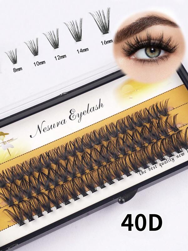 3 Rows 8-16mm, 60 Clusters False Eyelashes Natural Cross Wedding Party And Club Daily Work Meeting Natural False Eyelashes Are Comfortable To Wear Fairy Beginner Curling Planting False Eyelashes Cos Single Cluster Lazy Person Natural Fairy Single Cluster Little Devil Manga Curling False Eyelashes