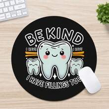 Mouse Pad Redondo com Base de Borracha Antiderrapante, Mouse Pad Engraçado Adequado para Computador Sem Fio, Laptop de Escritório, Decoração de Escritório Doméstico, Presente de Suprimentos de Escritório Fofos para Mulheres e Meninas