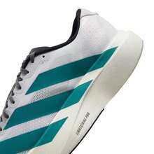 Adidas 男士 Adizero Evo SL M 跑步鞋，轻便舒适的户外日常运动鞋，采用 Lightstrike Pro 中底技术，低帮系带休闲运动鞋，JS4487 - 白/純藍綠色/淡灰 - 查看 11