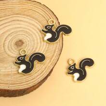 5 Stücke süße Eichhörnchen-förmige Zinklegierung Anhänger, Tier Deko DIY Schmuckzubehör für Armband, Halskette, Ohrringe