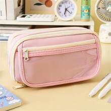 2025 Latest Clear Large Capacity Pencil Case, Stationery & Cosmetics Storage Bag, Back To School Essential Pencil Pouch, Pencil Box, Storage Bag, School Supplies, Pencil Pouch, School Bag