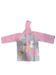 Impermeable transparente para niños con diseños variados disponible en varias tallas material resistente reutilizable cómodo protección lluvia y viento ideal escuela actividades al aire libre - Rosa - Ver 2