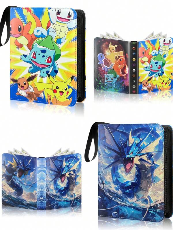 pokemon Pokémon Premium Pokemon Monster Card Album Card Clip Anime Album Classic Portable Storage Card Book PU Large Capacity For Collection Pokémon Cards Business Card Holder Travel Stuff Travel Organiser Travel Items Travel Wallet Passport Holder Passport Wallet Beach Vacation Bag Summer Christmas Vacation