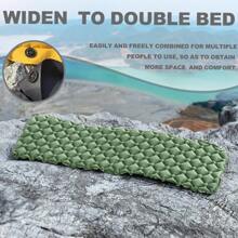 Lightweight 5cm Inflatable Camping Mattress With Pillow | Ultra-Portable & Combinable For Multi-Person | Quick Deflate For Backpacking, Tent Camping & Outdoor Adventures
