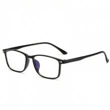 1 Pair Of Blue Transparent Lens Glasses, Unisex - Suitable For Computer, TV, Mobile Phone And Gaming Devices, Fashion Accessories, Y2K Design, Economical, Decorative Flat Glasses, Screen Protection Function, Digital Vision Protection, Style, Durable Structure, Comfortable Fit, Neutral Style, Suitable For Office Workers, IWD 2026 Special, Women's Day Gift For Mom, Gift For Girlfriend, Goddess Day Beauty Gift, Ladies Fashion Gift, Best Gift Choice, Limited Edition, 2026 Exclusive, Premium Quality, Fast Shipping, Top Rated, Gift Ready - màu đen - Xem 5