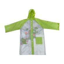 Transparent Raincoat For Children With Various Designs And Sizes - Green - View 2