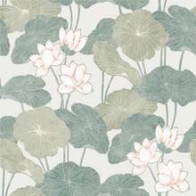 Wall Paper - Beige/ Green - View 7