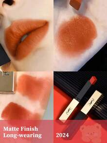 Yves Saint Laurent YSL Rouge Pur Couture The Slim 絲絨極致顯色唇膏 #2024 2g/0.07 Oz -| 高顯色度、霧面絲絨妝感，打造大膽持久色彩 | 不暈染不裂開 | 輕盈不乾澀、不黏膩質地 - 2024 - 查看 2