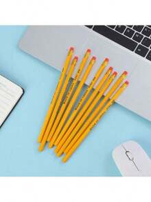 50 chiếc/30 chiếc/20 chiếc/10 chiếc/5 chiếc Bút chì gỗ màu ngẫu nhiên kèm tẩy, Bút chì HB cho học sinh viết, Đồ dùng văn phòng & vẽ, Nắp tẩy màu ngẫu nhiên, Đồ dùng học tập, Quay lại trường học - Nhiều màu - Xem 5