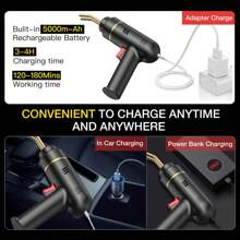 200W Cordless Hotmelt Welding Gun, USB Rechargeable Portable Repair Tool With 5000mAh Long Battery Life, Mica Heating Element, 400pcs Hotmelt Welding Kit, Suitable For Car Bumper And Plastic Repair