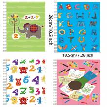 Libros mágicos 3D franceses para niños, cuadernos de caligrafía de aprendizaje, libros de ejercicios de letras, números, matemáticas y dibujo, cuadernos set de 4 libros, libros de matemáticas y caligrafía Montessori